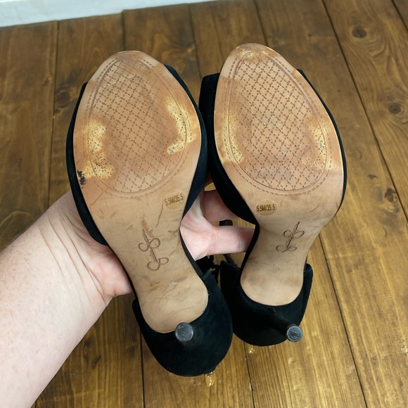Jessica Simpson Bonney heels size 5.5M black stilettos - Picture 8 of 9